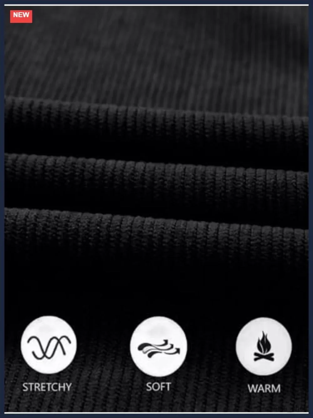 Men's Wide Leg Corduroy Pants Casual Trousers with Pockets